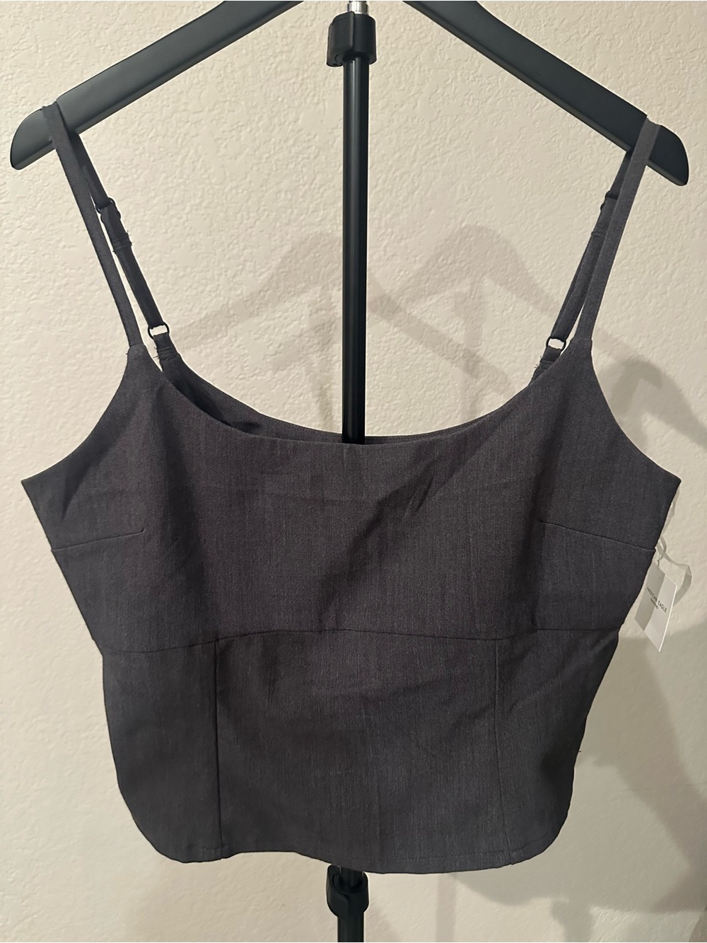 American Eagle Women's Black Sleeveless Square-Neck Tank Top NWT Size Large
